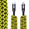 Darrk Energy Lightning to C Paracord Cable & USB C to C Paracord Cable (18W, Green) view 1