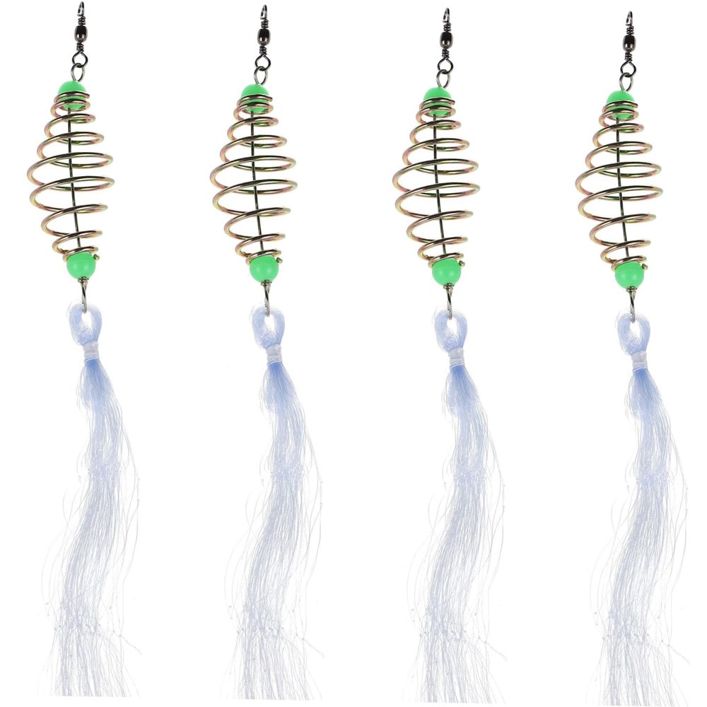 SUPVOX 4pcs Trap Netting for Freshwater Fishing Durable Fishing Accessories with Reinforced Bottom Unique Design for Improved Safety and Easy Throwing