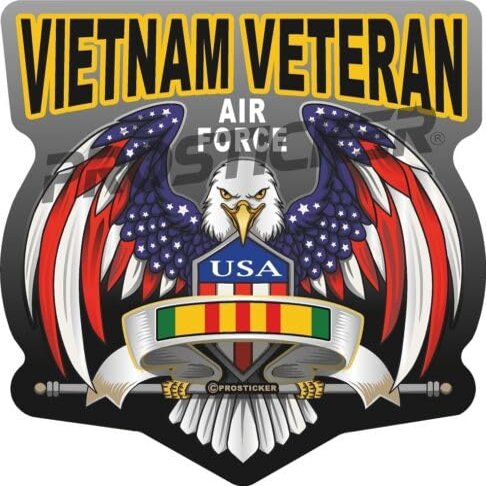 Air Force Vietnam Veteran Decal USA Flag Eagle Military ProSticker 263 (6")