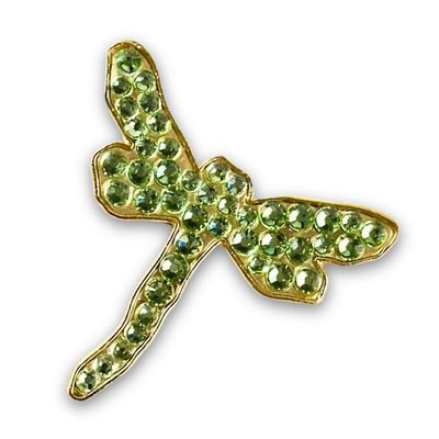 Bonjoc Premium Crystal Golf Ball Marker with Magnetic Hat Clip Dragonfly | Perfect Golf Accessories, Golf Gift, and Golf Giveaway for Men Women with add-ons Available!, Green