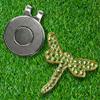 Bonjoc Premium Crystal Golf Ball Marker with Magnetic Hat Clip Dragonfly | Perfect Golf Accessories, Golf Gift, and Golf Giveaway for Men Women with add-ons Available!, Green view 3