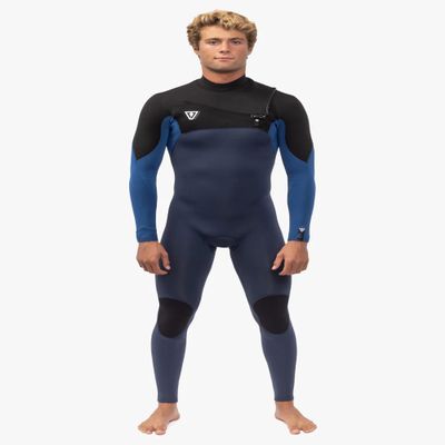 7 Seas Comp 3-2 Full Chest Zip Wetsuit Harbor Blue L