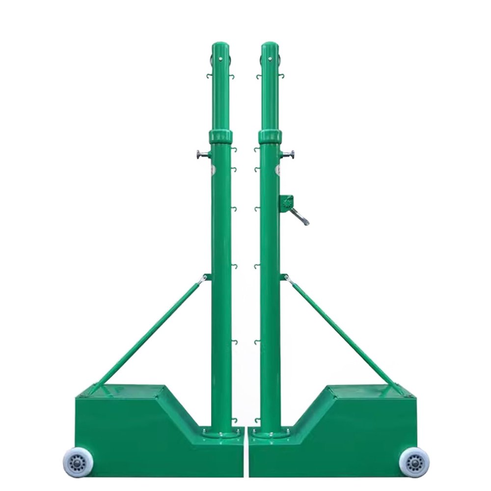 MENUBWPP Volleyball net Volleyball/Badminton Net Wheeled&Weighted Base with Nylon Nets Backyard Games 1.55M-7.9FT Outdoor Training (Color : Green, Size : Style1)