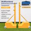 MENUBWPP Volleyball net Volleyball/Badminton Net Wheeled&Weighted Base with Nylon Nets Backyard Games 1.55M-7.9FT Outdoor Training(Yellow,Style4) view 2