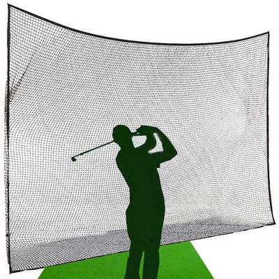 10ft x 10ft Sports Practice Long-Lasting Frequent Use Netting - Hitting Throwing Pitching Strong Nylon Net for Golf, Baseball, Softball, Hockey, Soccer and More