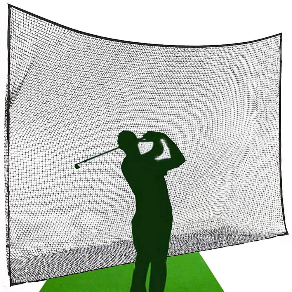 10ft x 10ft Sports Practice Long-Lasting Frequent Use Netting - Hitting Throwing Pitching Strong Nylon Net for Golf, Baseball, Softball, Hockey, Soccer and More
