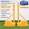 MENUBWPP Volleyball net Volleyball/Badminton Net Wheeled&Weighted Base with Nylon Nets Backyard Games 1.55M-7.9FT Outdoor Training(Yellow,Style3) view 2