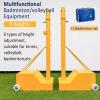 MENUBWPP Volleyball net Volleyball/Badminton Net Wheeled&Weighted Base with Nylon Nets Backyard Games 1.55M-7.9FT Outdoor Training(Yellow,Style2) view 2