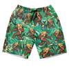 228CLOSET Bigfoot Men's Swim Trunks - Carrying Pizza Hawaiian Shorts for Men, Men's Summer Bathing Shorts Set 24 Size 3XL view 1