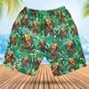 228CLOSET Bigfoot Men's Swim Trunks - Carrying Pizza Hawaiian Shorts for Men, Men's Summer Bathing Shorts Set 24 Size 3XL view 3