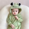 Baby Boy Cute Romper 3D Frog aamas Newborn Infant Long Sleeve Hooded Romper leeper (Green, 12-18 Months) view 2