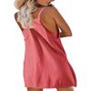 Womens Tennis Dress Workout Mini Dress with Shorts and Pockets Spaghetti Strap Sleeveless Short Sundress Golf Dress (Red,M) view 3