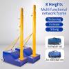 MENUBWPP Volleyball net Portable Badminton Net Volleyball/Badminton Stand with Stable Base with Wheels 6 Height adjustments(Style7) view 2