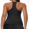 iGENJUN Workout Tops for Women Racerback Tank Tops 2025 Yoga Gym Ribbed Sleeveless Shirts Clothes,M,Black view 4