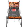 Lemoeyes Dual-Shot Basketball Arcade with 5 Basketballs Arcade Game Indoor with LED Electronic Scorer and Timer 8 Modes Basketball Games for All Players view 1