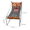 Lemoeyes Dual-Shot Basketball Arcade with 5 Basketballs Arcade Game Indoor with LED Electronic Scorer and Timer 8 Modes Basketball Games for All Players view 2