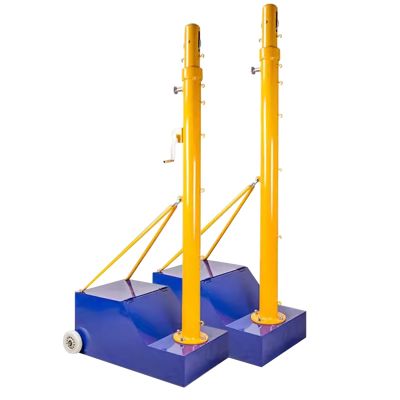 MENUBWPP Volleyball net Portable Badminton Net Volleyball/Badminton Stand with Stable Base with Wheels 6 Height adjustments(Style2)