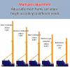 MENUBWPP Volleyball net Portable Badminton Net Volleyball/Badminton Stand with Stable Base with Wheels 6 Height adjustments(Style2) view 4