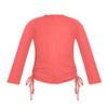 SHEKINI Girl's Zipper Sun Protective UPF50+ Long Sleeve Rash Guard Swimsuit(Peach red,7Years) view 1