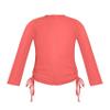 SHEKINI Girl's Zipper Sun Protective UPF50+ Long Sleeve Rash Guard Swimsuit(Peach red,7Years) view 2