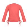 SHEKINI Girl's Zipper Sun Protective UPF50+ Long Sleeve Rash Guard Swimsuit(Peach red,7Years) view 3