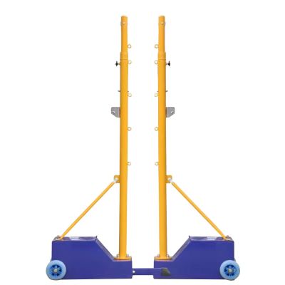 MENUBWPP Volleyball net Gas Volleyball/Badminton Outdoor with Stable Base with Wheels Heavy Duty Badminton Combo Set Two Height