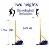 MENUBWPP Volleyball net Gas Volleyball/Badminton Outdoor with Stable Base with Wheels Heavy Duty Badminton Combo Set Two Height view 2