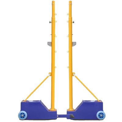 MENUBWPP Volleyball net Volleyball/Badminton Multifunctional Net with Heavy Stable Fillable Base & Wheels Outdoor Training
