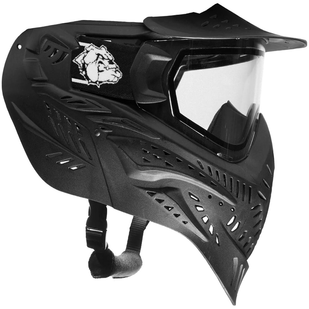 Maddog HK Army HSTL Paintball Airsoft Mask Goggle System | Replaceable Thermal Dual-Pane Anti Fog Lens | Adjustable Full-Face Safety Certified Protection - Black with Clear Lens