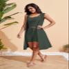 Batehif Women's 3 Piece Shorts Lounge Set Airport Travel Vacation Outfits Matching Casual Cardigan and Vest view 3
