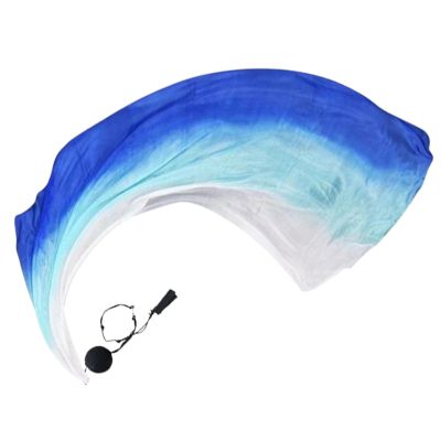 1/2 Colorful Silk Poi Flags - Single Spinniing Poi Ball, Silk Veil 3 Yards Half | Practice Flag Scarf Poi Streamer, Belly Dance Flowy Silk, National Dance Artificial Silk Veil for Fans