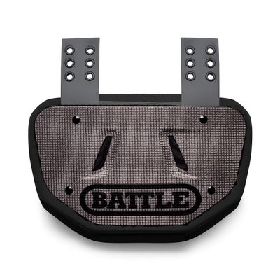 Battle Sports Novelty Football Back Plate  Hard Shell Lower Back Protector with Contoured Foam for High-Impact Protection - Adult, Black Diamond