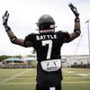 Battle Sports Novelty Football Back Plate  Hard Shell Lower Back Protector with Contoured Foam for High-Impact Protection - Adult, Black Diamond view 3