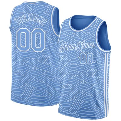 75Gudchoice Custom Basketball Jersey for Men Women Youth, Personalized Stitched Printed Name Number Logo Light Blue White Sports Jersey