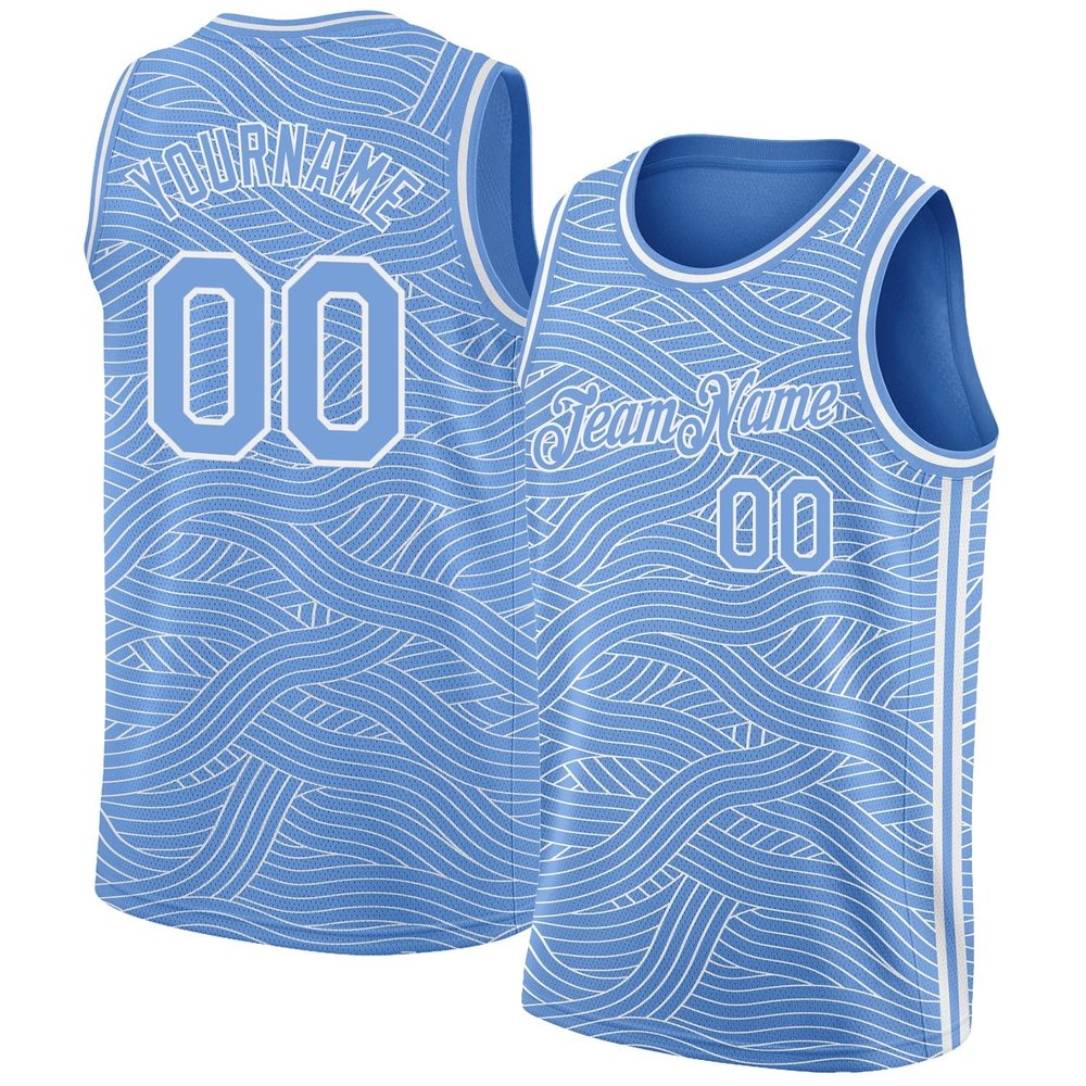 75Gudchoice Custom Basketball Jersey for Men Women Youth, Personalized Stitched Printed Name Number Logo Light Blue White Sports Jersey