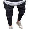 Men's Pleated Stretch Skinny Jeans Slim Fit Stretch Tapered Leg Denim Pants Fashion Comfort Casual Biker Jeans (Black,Small) view 1
