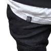 Men's Pleated Stretch Skinny Jeans Slim Fit Stretch Tapered Leg Denim Pants Fashion Comfort Casual Biker Jeans (Black,Small) view 3