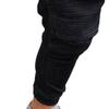 Men's Pleated Stretch Skinny Jeans Slim Fit Stretch Tapered Leg Denim Pants Fashion Comfort Casual Biker Jeans (Black,Small) view 4