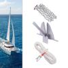 Portable Galvanized Anchor Kit, Boat Anchor Kit, Boat Hook Kit, Marine Anchor for Boat Mooring on The Beach (13 lbs-5/16) view 1