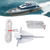 Portable Galvanized Anchor Kit, Boat Anchor Kit, Boat Hook Kit, Marine Anchor for Boat Mooring on The Beach (13 lbs-5/16) view 2