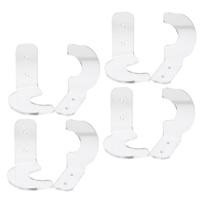 MUSISALY 4pairs Acrylic Baseball Bat Mount Holder Durable Display Stand for Bats Stylish Storage for Baseball and Softball Collectors Design with Smooth Finish