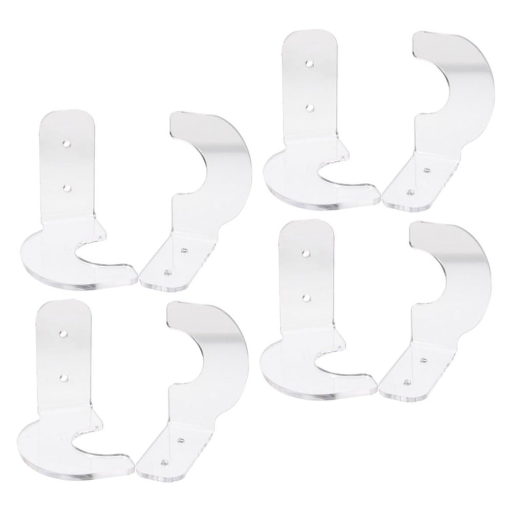 MUSISALY 4pairs Acrylic Baseball Bat Mount Holder Durable Display Stand for Bats Stylish Storage for Baseball and Softball Collectors Design with Smooth Finish