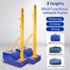 MENUBWPP Volleyball net Portable Badminton Net Volleyball/Badminton Stand with Stable Base with Wheels 6 Height adjustments(Style9) view 2