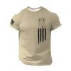 Gym T Shirt For Men Mens Summer Fashion Men Spring Shirts Mens Gym American Flag Shirt T Shirts For Men Beige,4X-Large view 1