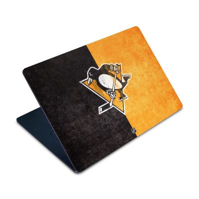 Head Case Designs Officially Licensed NHL Half Distressed Pittsburgh Penguins Vinyl Sticker Skin Decal Cover Compatible with Apple MacBook Air 15" M2 2023