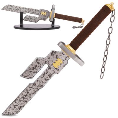 22''lnverted Spear of Heaven Sword Metal 1:1 Replica Sword Not Sharp, Equipped with Display Rack, Suitable for jjk Cosplay and Decoration