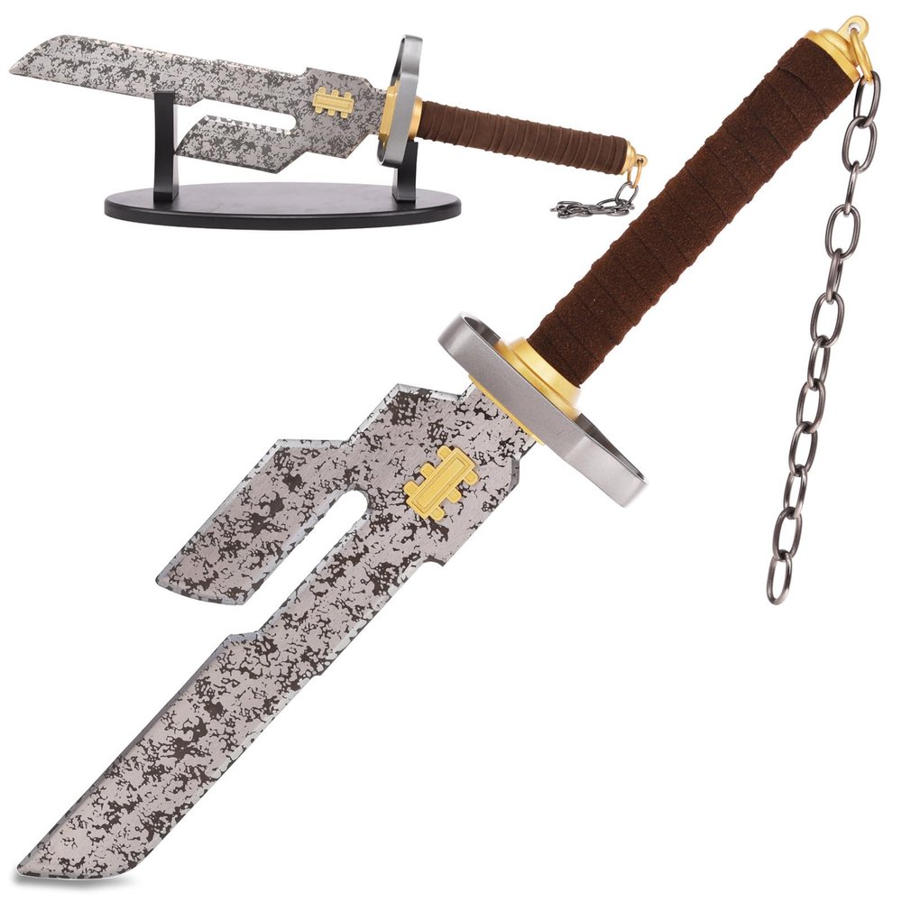 22''lnverted Spear of Heaven Sword Metal 1:1 Replica Sword Not Sharp, Equipped with Display Rack, Suitable for jjk Cosplay and Decoration