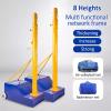 MENUBWPP Volleyball net Portable Badminton Net Volleyball/Badminton Stand with Stable Base with Wheels 6 Height adjustments(Style6) view 2