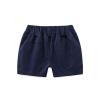 AMIMOJY Baby Boy Clothes Girl Summer Outfits Solid Polo Short Sleeve Bodysuit Romper Shorts Tops Newborn Infant 2pcs Set, 3-6 Months, Dark Blue view 3