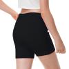 ANIVIVO Girls' 4" Volleyball Biker Dance Shorts - Youth Spandex Yoga Shorts Kids Athletic Running Compression Shorts with Pockets(Black 7-8) view 2